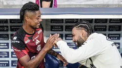 Bruno Henrique e Gabigol durante Flamengo x Santos - Foto: Thiago Ribeiro/AGIF