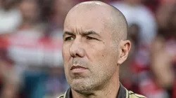 Leonardo jardim durante o confronto entre Flamengo e Santos pelo Brasileirão