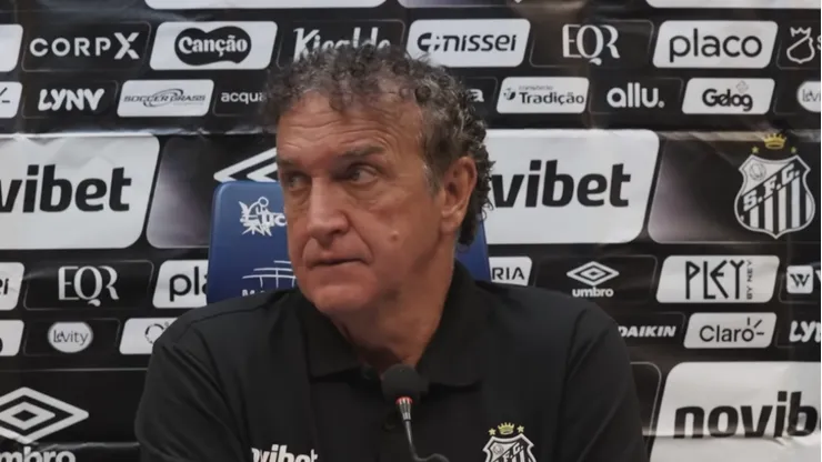 Cuca, treinador do Santos. Foto: Reprodução/Santos TV