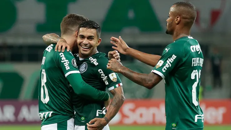 Dudu comemorando gol pelo Palmeiras. Foto: Marcello Zambrana/AGIF