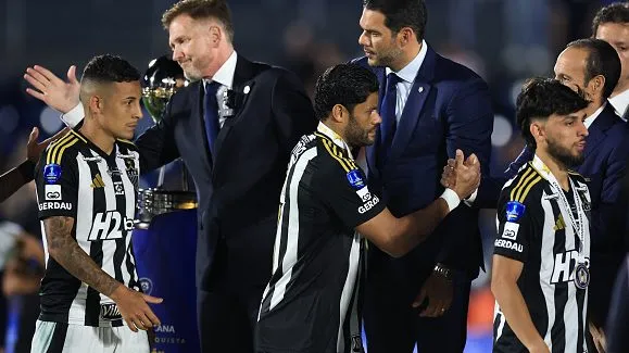 Jogadores do Atlético-MG na final da Copa Sul-Americana de 2025. Foto: Buda Mendes/Getty Images