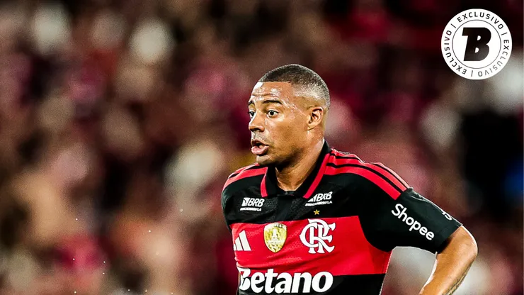 De La Cruz durante partida pelo Flamengo no Maracanã