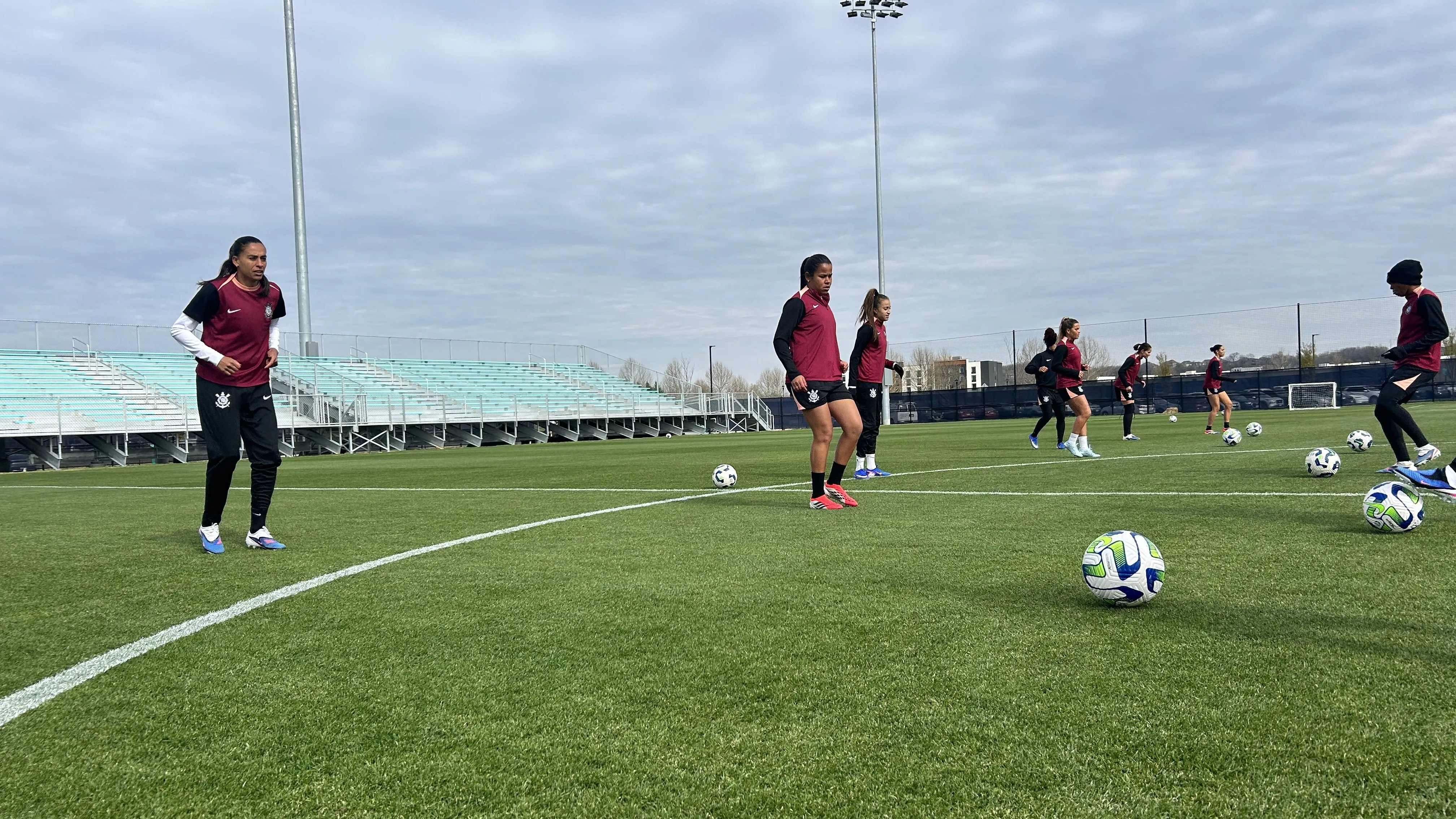 Jogadoras do Corinthians em treinamento nos Estados Unidos