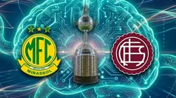 Mirassol x Lanús. Foto: Gerada por IA/Gemini