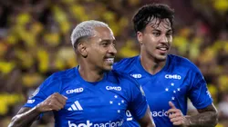 Matheus Pereira comemora seu gol diante do Barcelona SC. Foto: Gustavo Aleixo/Cruzeiro