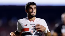 Cauly jogador do São Paulo durante partida contra o Palmeiras. Foto: Marcello Zambrana/AGIF