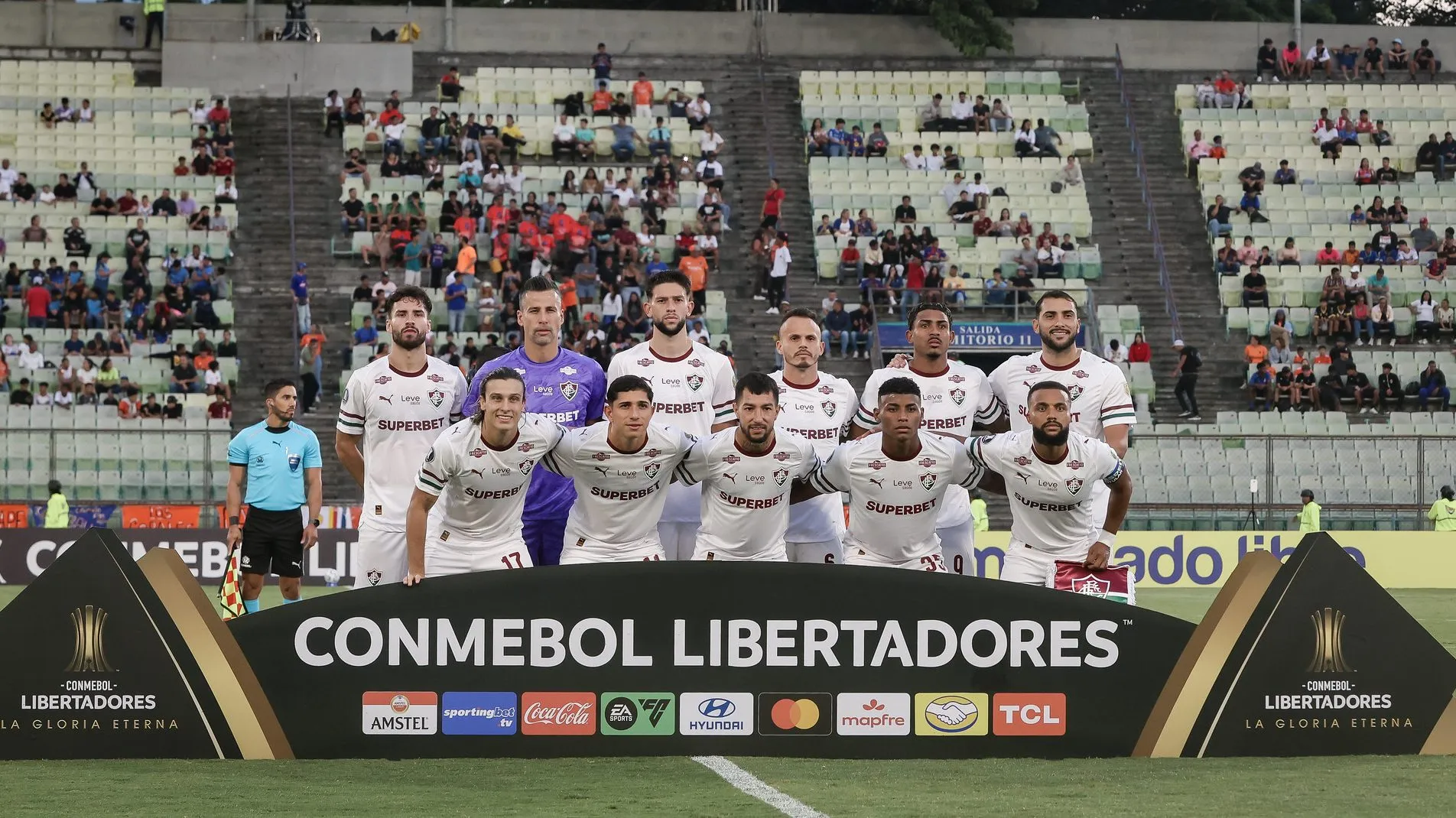 Equipe titular do Flu que iniciou o jogo na Venezuela – FOTO: MARCELO GONÇALVES / FLUMINENSE F.C.