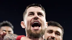 - Jorginho jogador do Flamengo comemora seu gol durante partida contra o Santos