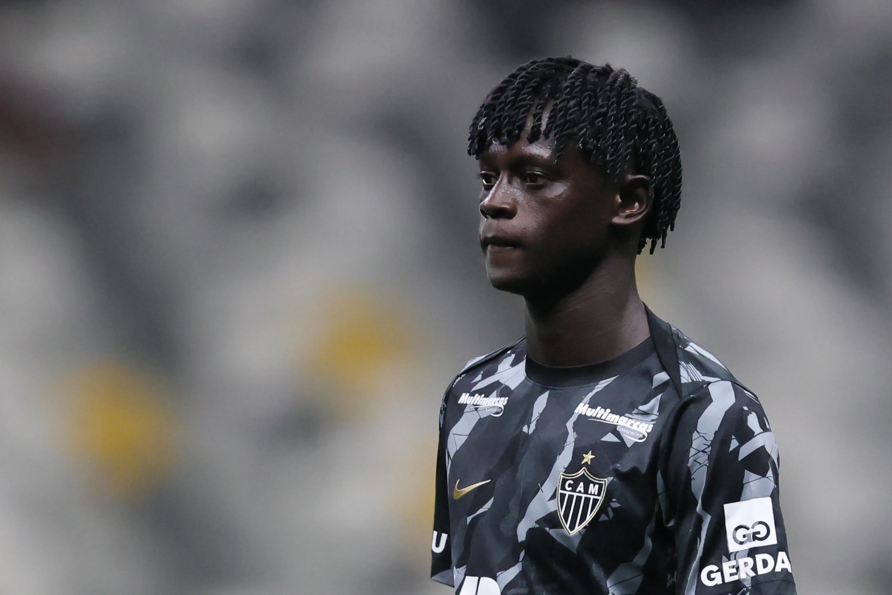 MG – BELO HORIZONTE – 11/02/2026 – BRASILEIRO A 2026, ATLETICO X REMO – Cisse jogador do Atletico durante aquecimento antes da partida contra o Remo no estadio Arena MRV pelo campeonato Brasileiro A 2026. Foto: Gilson Lobo/AGIF