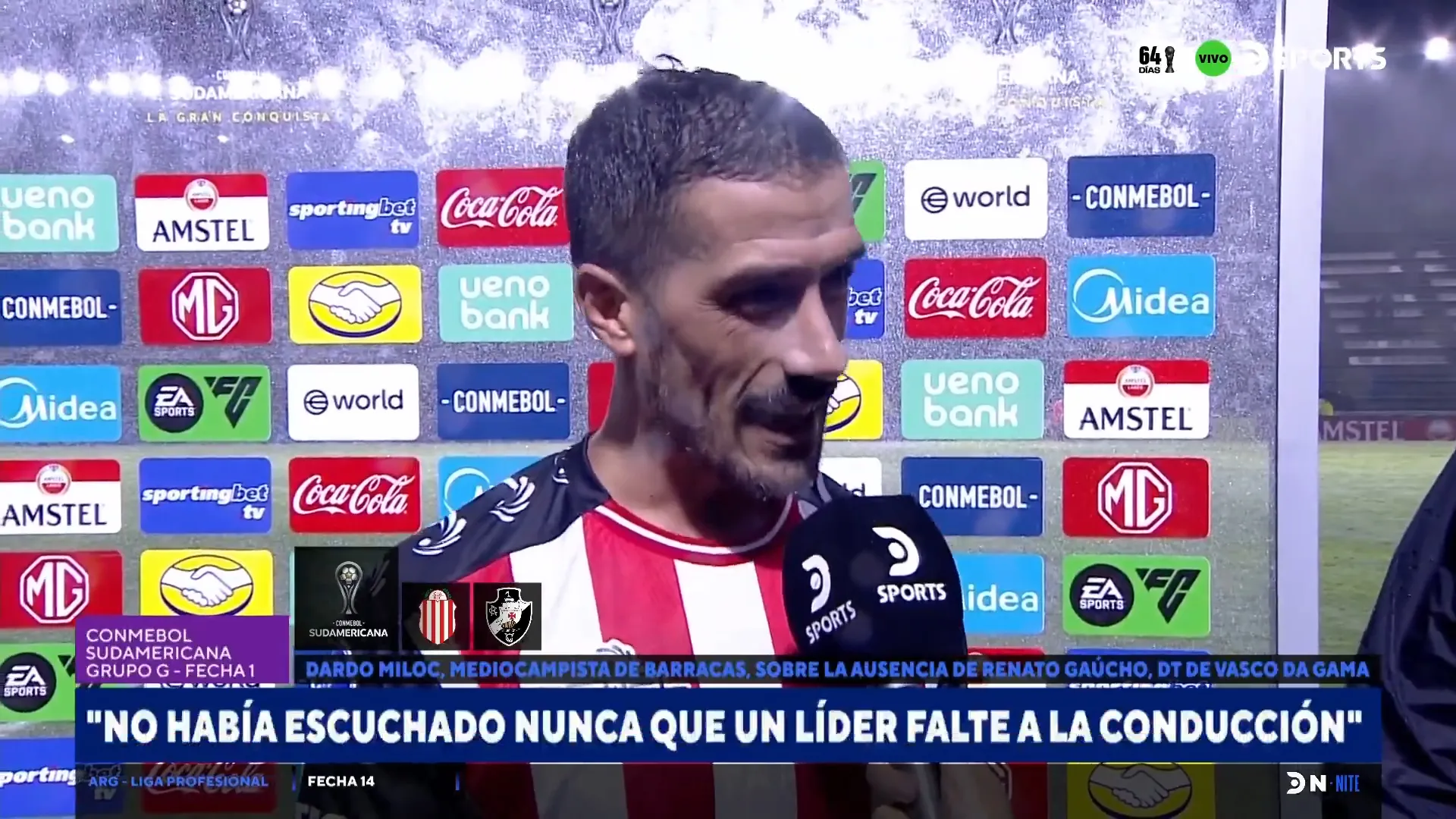 Dardo Miloc criticou atitude de Renato Gaúcho – Foto: Reprodução/DSports