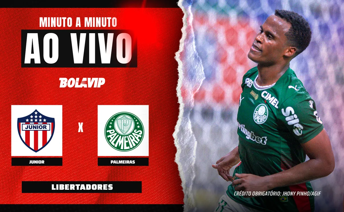 Junior Barranquilla x Palmeiras AO VIVO e GRÁTIS – Onde assistir jogo em tempo real pela Libertadores