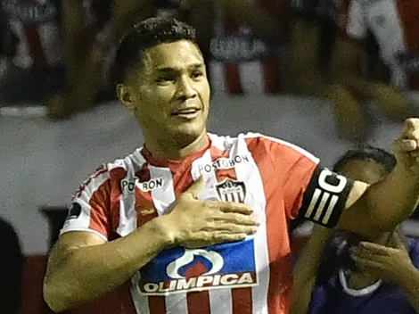 Téo Gutiérrez marca para o Junior contra o Palmeiras