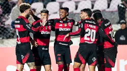 Bruno Henrique comemora seu gol em Cusco x Flamengo. Foto: Gilvan de Souza/Flamengo