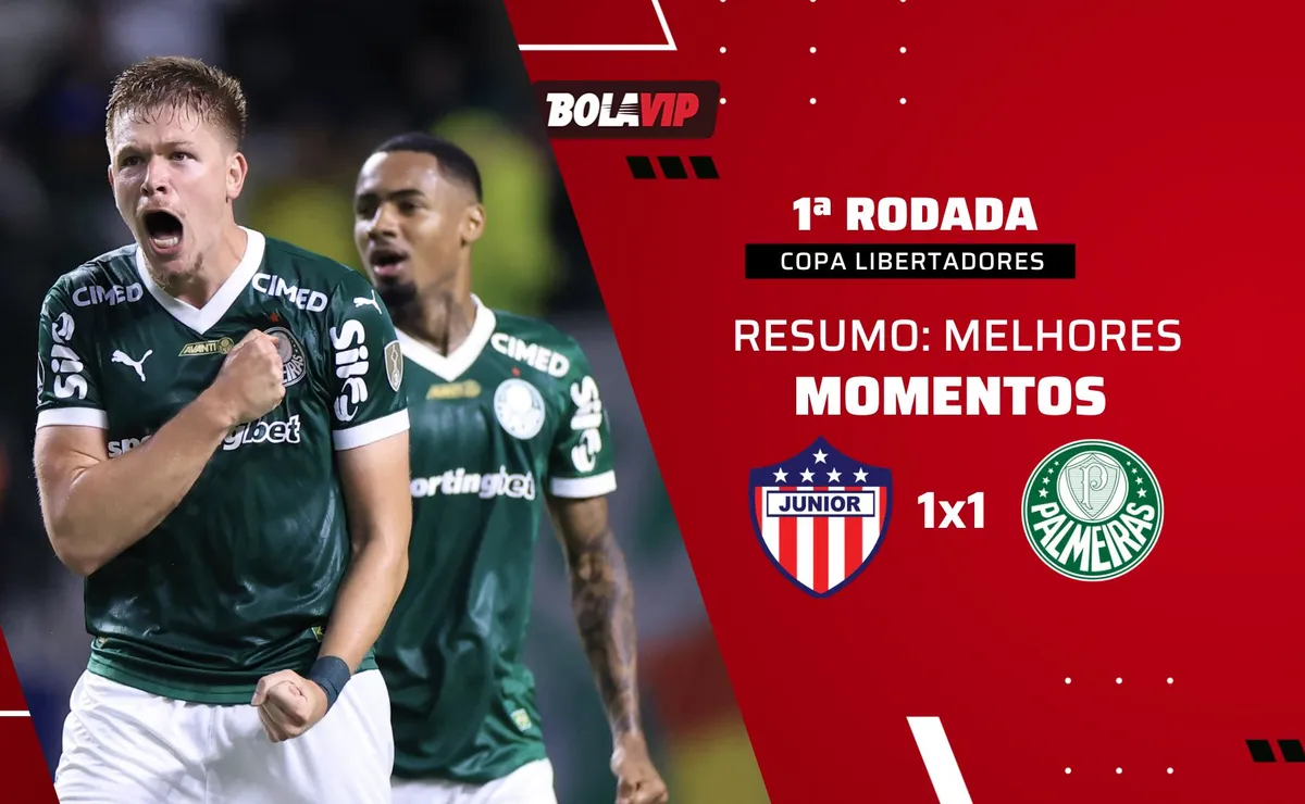 Junior Barranquilla 1 x 1 Palmeiras: resumo do empate pela primeira rodada da Libertadores