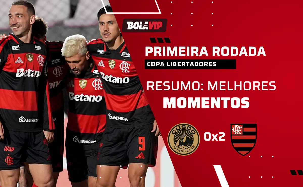 Cusco 0 x 2 Flamengo: resumo completo e gols de Arrascaeta e Bruno Henrique pela Copa Libertadores