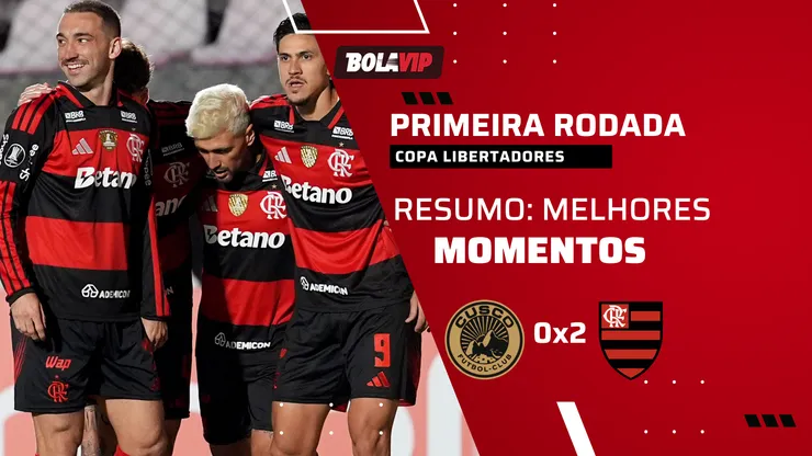 Flamengo vence o Cusco na altitude. Foto: Raul Sifuentes/Getty Images