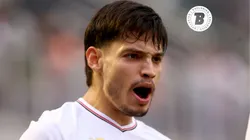 obadilla jogador do São Paulo comemora seu gol durante partida contra o Juventude no estádio Vila Belmiro pelo campeonato Brasileiro A 2025. Foto: Mauricio De Souza/AGIF