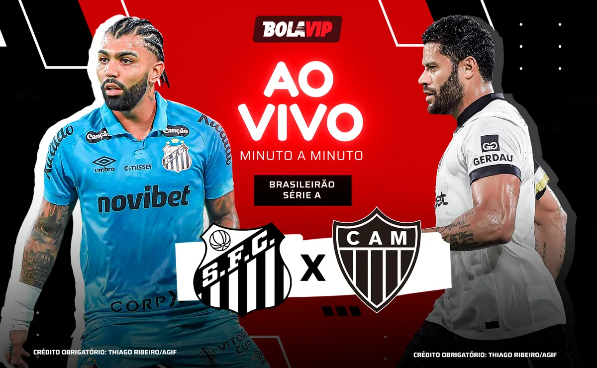 Santos x Atlético-MG AO VIVO e GRÁTIS – 0 x 0 – Primeiro Tempo em andamento pelo Brasileirão