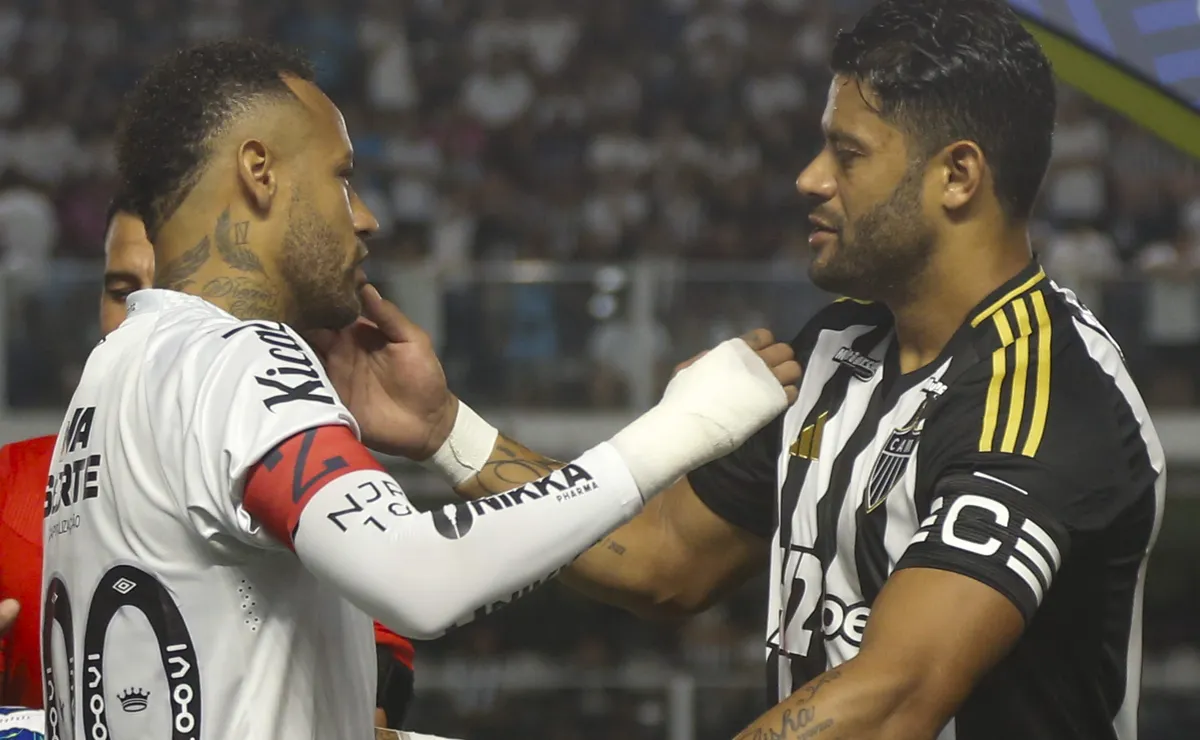 Hulk corta assunto sobre Neymar na Seleção após Santos x Atlético-MG: “Estava preocupado com o jogo”