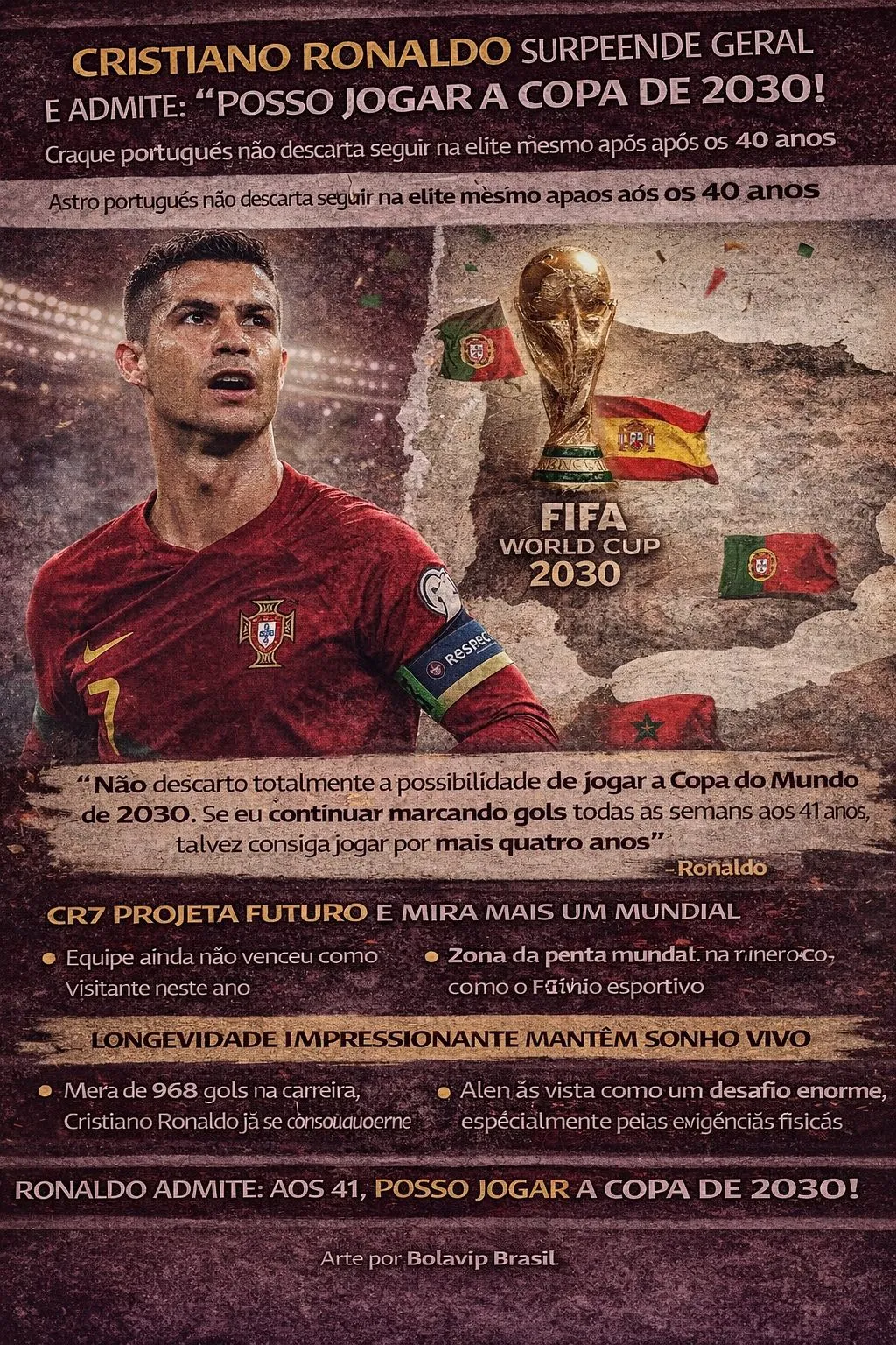 Ilustração de jogador(a) de futebol em imagem gerada por inteligência artificial – ChatGPT