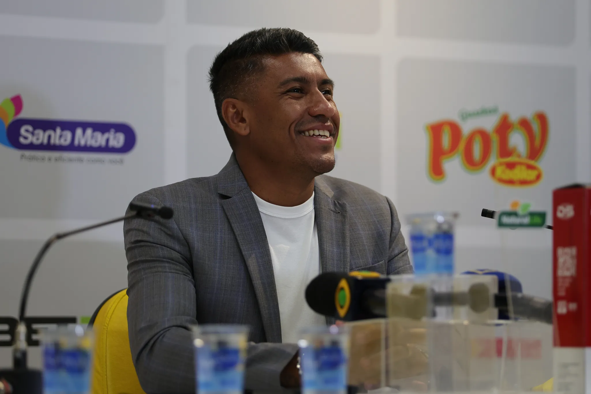 Paulinho durante sua apresentacao oficial como coordenador tecnico do Mirassol em coletiva de imprensa realizada no CT do Mirassol. Foto: Pedro Zacchi/AGIF