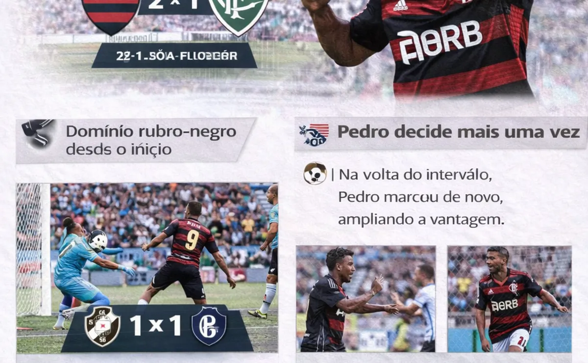Pedro comanda vitória do Flamengo sobre o Fluminense e tira rival da vice-liderança do Brasileirão