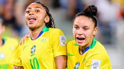 Kerolin e Dudinha durante FIFA Series. Foto: Francisco Alves/AGIF