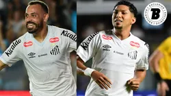 Moisés e Rony disputam a titularidade no Santos - Fotos: Jota Erre/AGIF