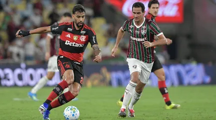 Paqueté jogador do Flamengo durante partida contra o Fluminense no estadio Maracana pelo campeonato Brasileiro A 2026. Foto: Thiago Ribeiro/AGIF
