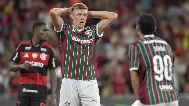 Castillo jogador do Fluminense durante partida contra o Flamengo no estadio Maracana pelo campeonato Brasileiro A 2026. Foto: Thiago Ribeiro/AGIF