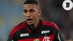 Samuel Lino "voa" com Jardim no Flamengo. Foto: Jorge Rodrigues/AGIF