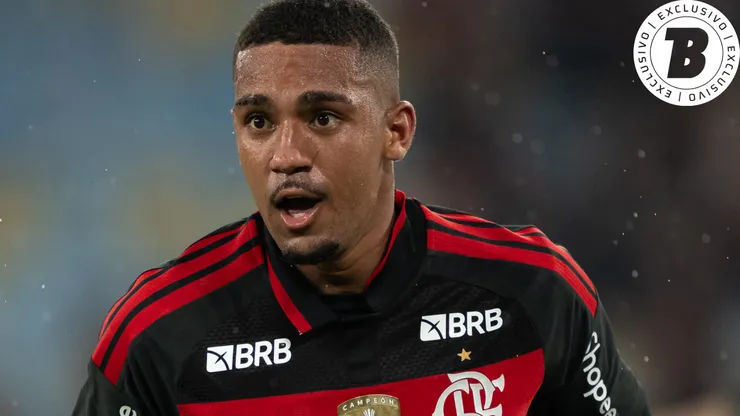 Samuel Lino "voa" com Jardim no Flamengo. Foto: Jorge Rodrigues/AGIF