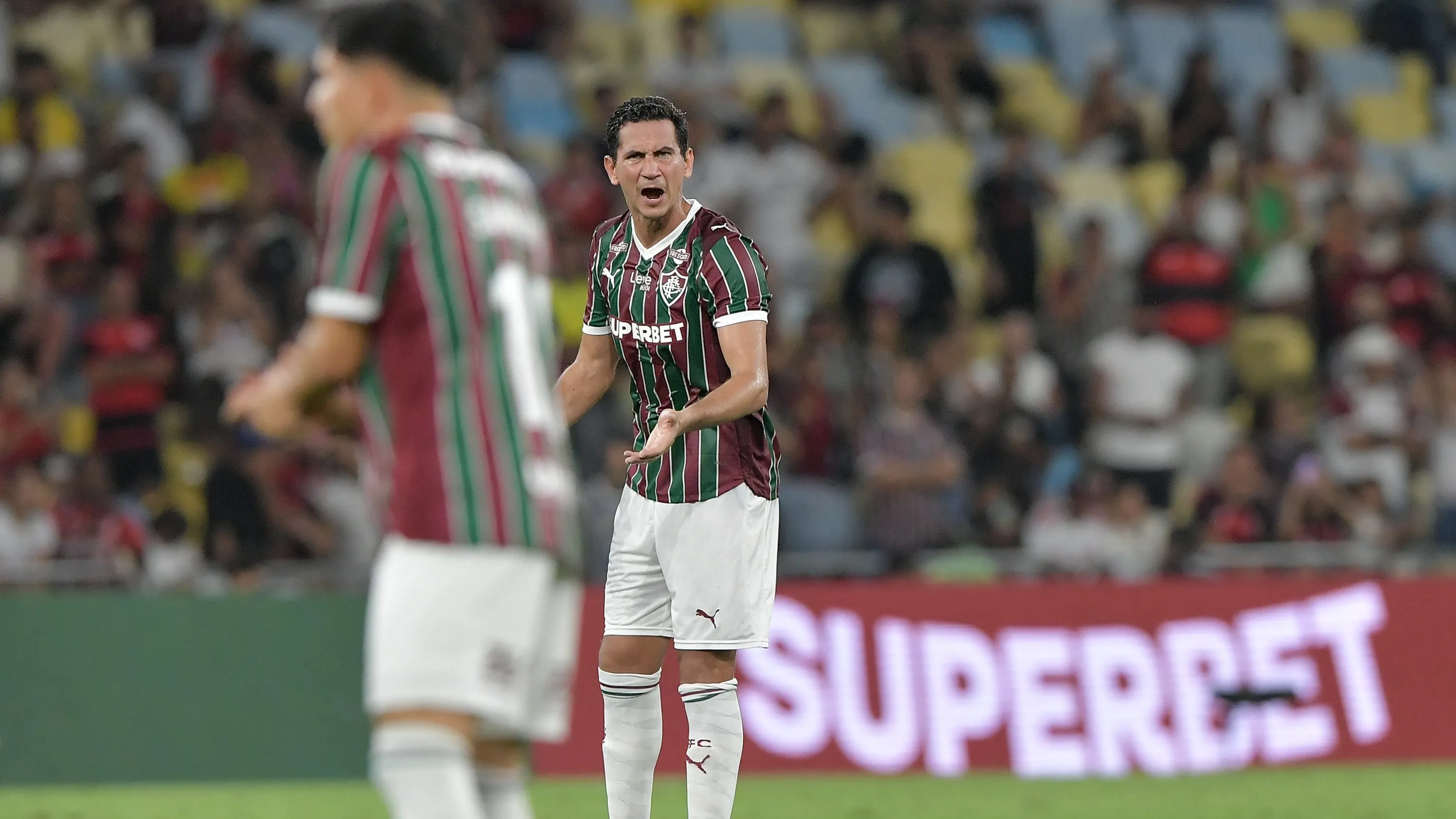 Ganso jogador do Fluminense durante partida contra o Flamengo no estadio Maracana pelo campeonato Brasileiro A 2026. Foto: Thiago Ribeiro/AGIF