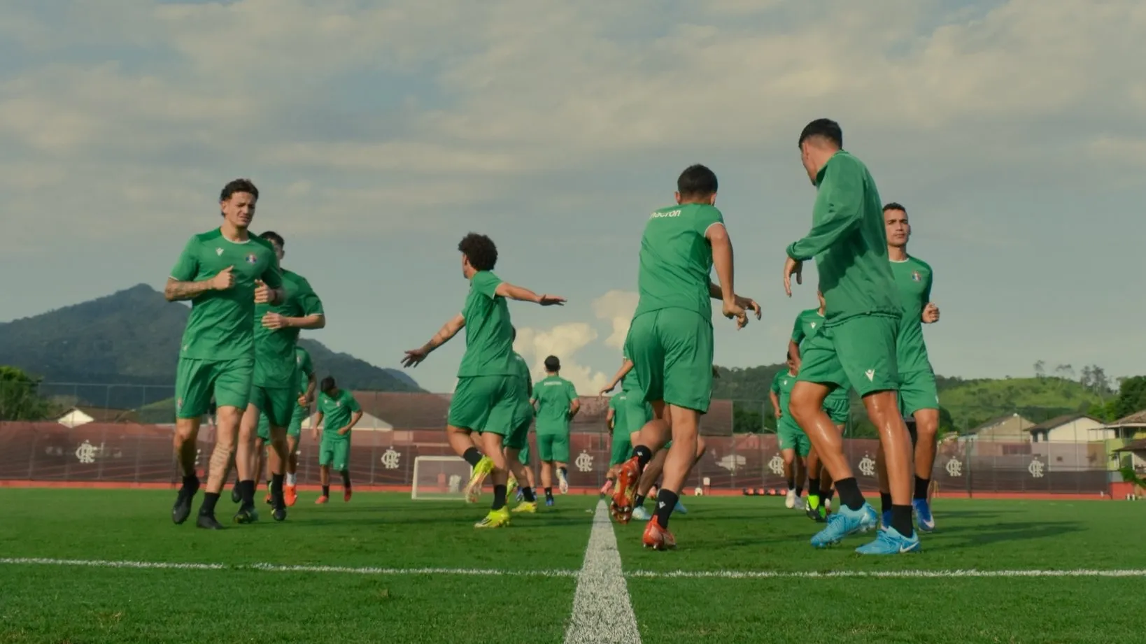 Audax Italiano treinou no Ninho do Urubu antes da partida contra o Vasco. Foto: Divulgação/Audax Italiano
