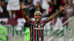 John Kennedy comemora seu gol contra o Alianza Lima, no Maracanã, pela Libertadores 2024. Foto: Thiago Ribeiro/AGIF