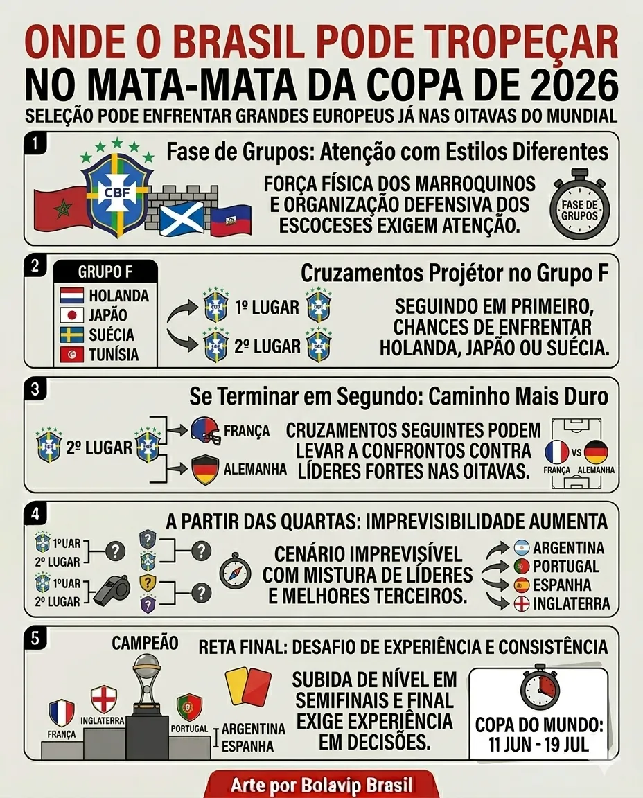 Infográfico sobre o tema da matéria – Foto: gerada com auxílio de IA pelo Bolavip Brasil