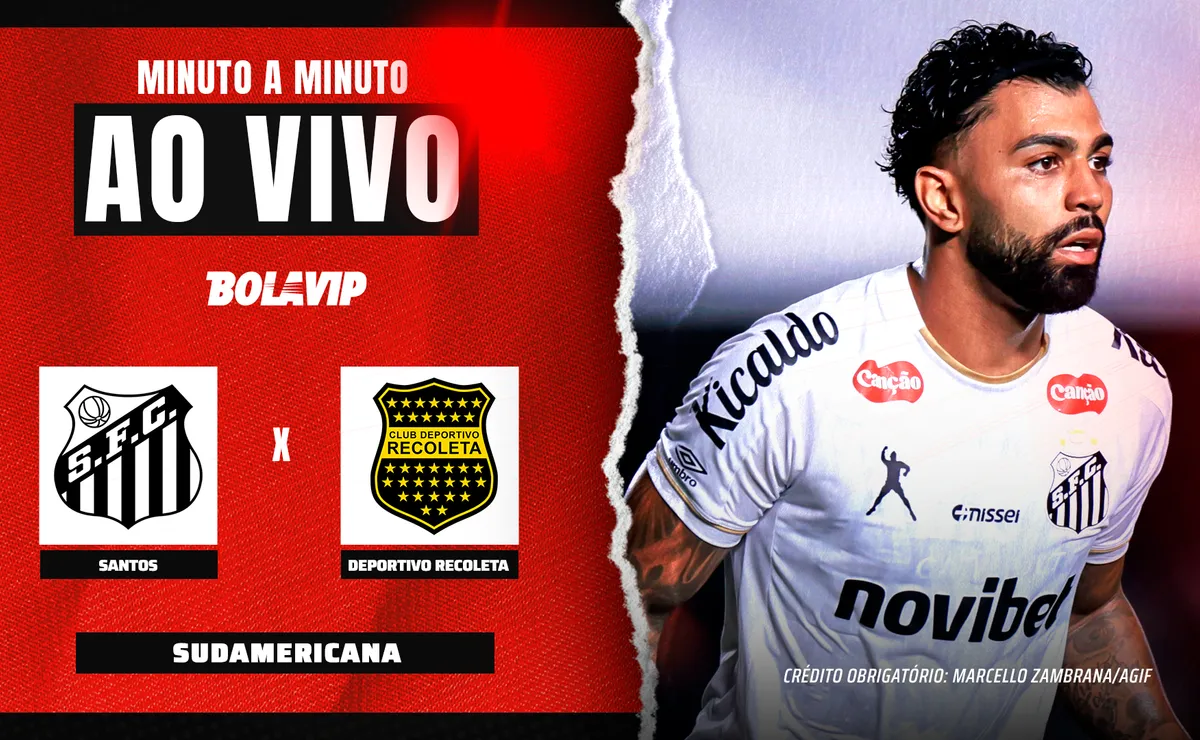 Santos x Deportivo Recoleta AO VIVO – Onde assistir jogo em tempo real pela Copa Sul-Americana