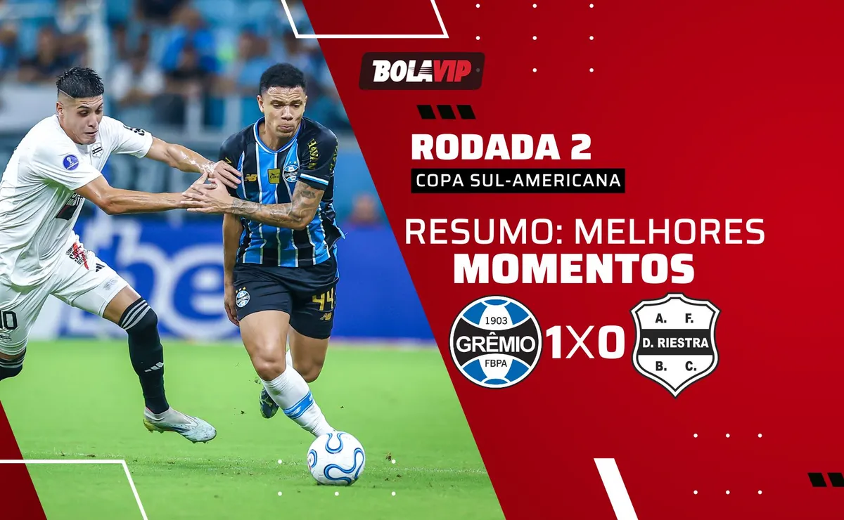 Grêmio 1 x 0 Deportivo Riestra: resumo do jogo pela Copa Sul-Americana 2026
