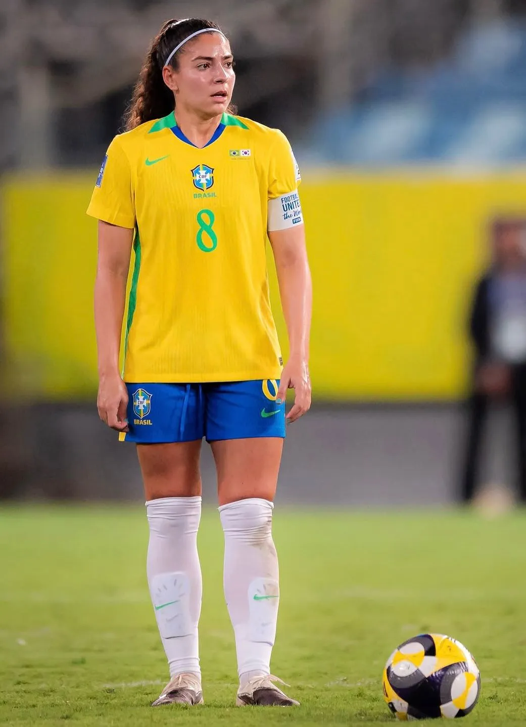 Angelina amplia de pênalti. Foto: Reprodução/Redes Sociais