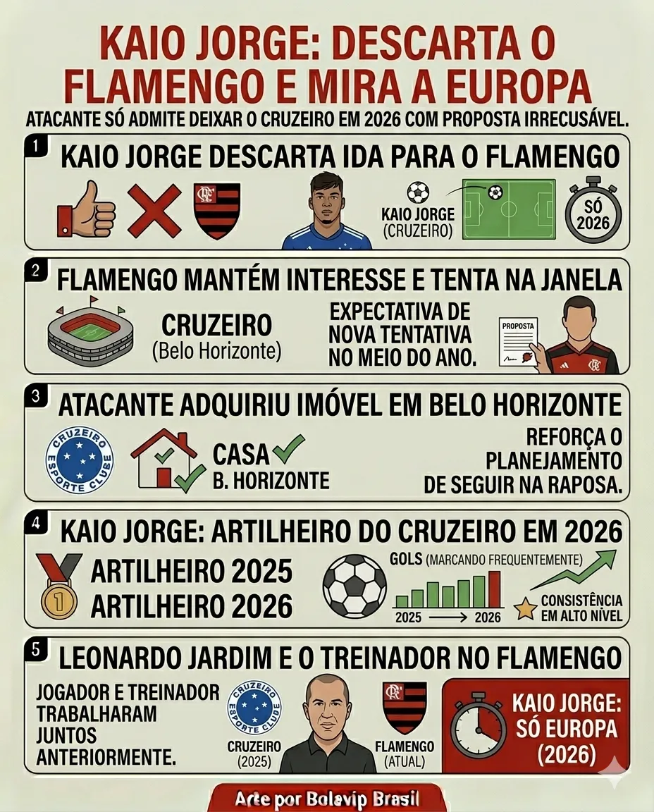 Infográfico sobre o tema da matéria – Foto: gerada com auxílio de IA pelo Bolavip Brasil