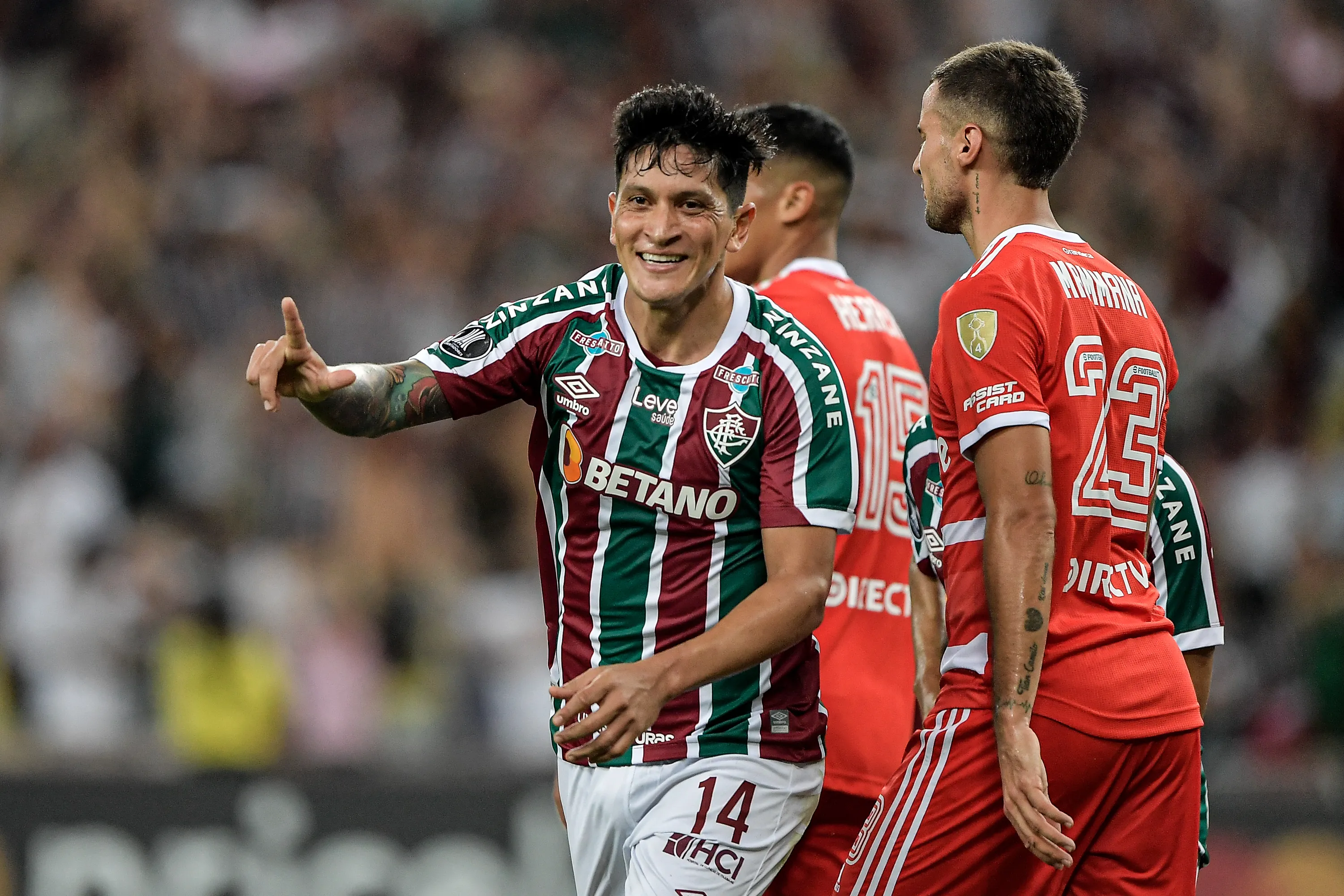 Fluminense goleou o River Plate, por 5 a 1, na Libertadores 2023, com hat-trick de Cano. Foto: Thiago Ribeiro/AGIF