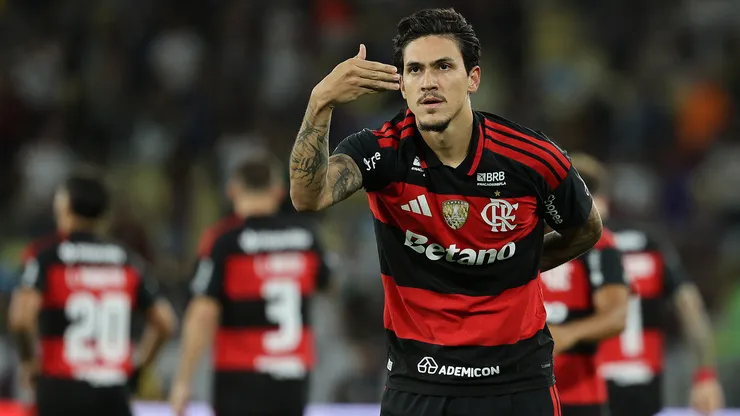 Pedro marcou os dois gols da vitória do Flamengo sobre o Fluminense. Wagner Meier/Getty Images