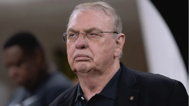 Osmar Stabile presidente do Corinthians durante partida contra o Internacional no estadio Arena Corinthians pelo campeonato Brasileiro A 2026. Foto: Ettore Chiereguini/AGIF