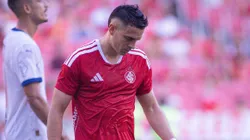 Rafael Borre jogador do Internacional lamenta durante partida contra o Bahia no estadio Beira-Rio pelo campeonato Brasileiro A 2026. Foto: Maxi Franzoi/AGIF