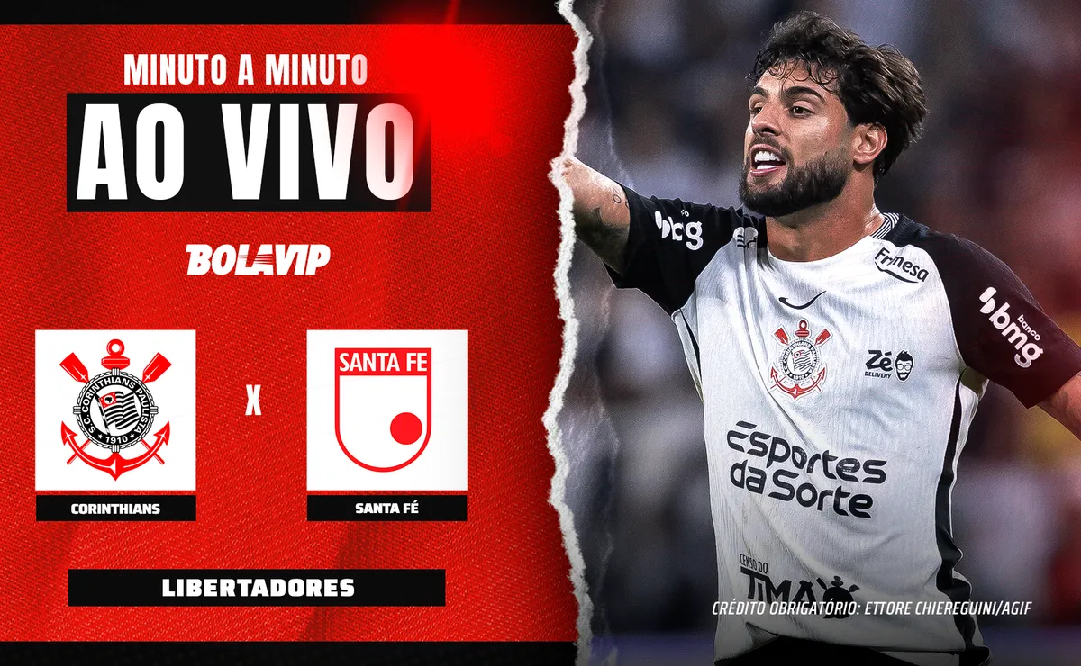 Corinthians 0 x 0 Santa Fé AO VIVO e GRÁTIS: Onde assistir o jogo em tempo real pela Libertadores