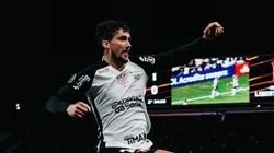 Gustavo Henrique jogador do Corinthians comemora seu gol durante partida contra o Santa Fe. Foto: Guilherme Veiga/RP FOTOPRESS/AGIF