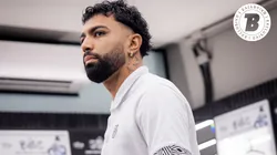 Gabigol jogador do Santos chegando na Vila Belmiro para partida válida pela Sul-Americana