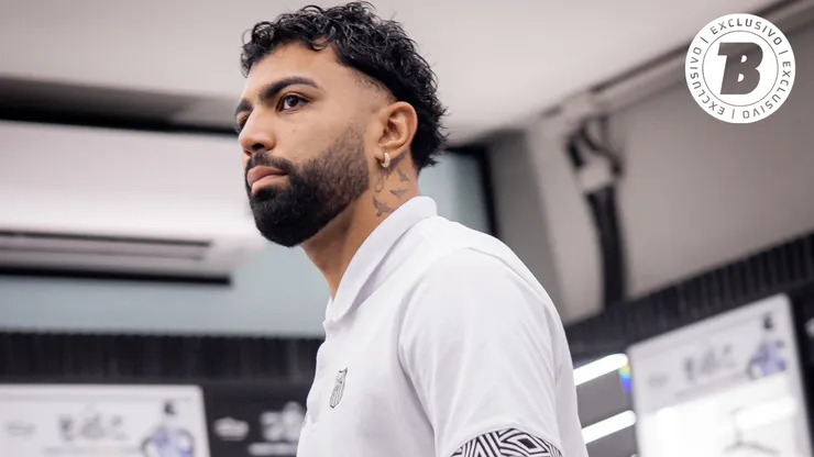 Gabigol jogador do Santos chegando na Vila Belmiro para partida válida pela Sul-Americana