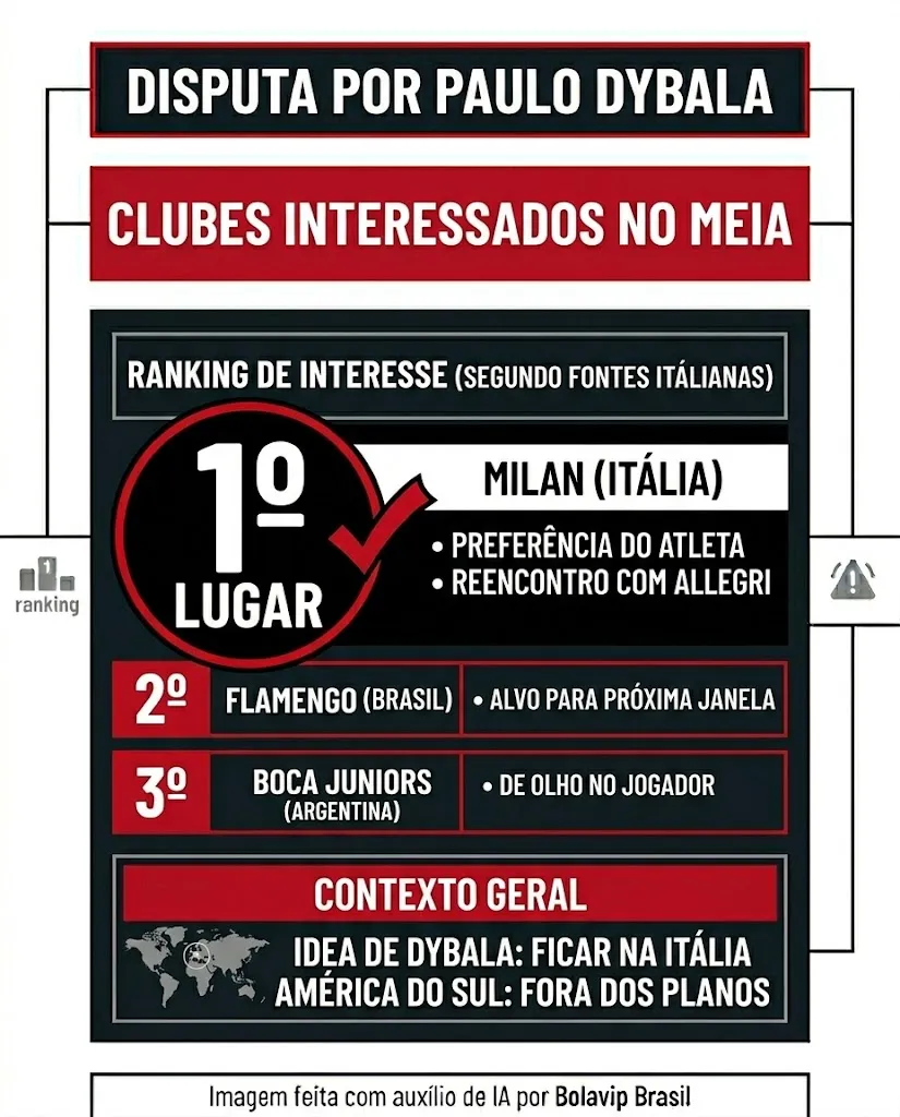 Infográfico - Foto: gerada com auxílio de IA pelo Bolavip Brasil.