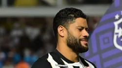 Hulk antes da partida contra o Santos.